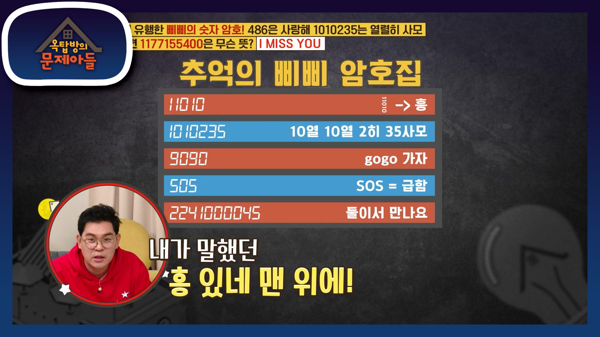 추억의 삐삐 암호 집에 푹 빠진 옥문에 가족들 | KBS 201222 방송 | 네이트 TV